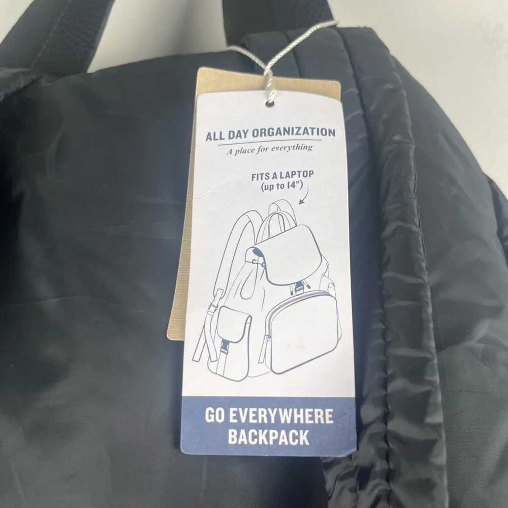 New TOMMY BAHAMA Puff Backpack black